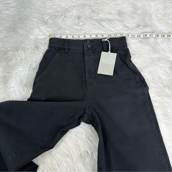 Everlane Women’s NWT Black The Wide-Leg Crop Minimalist‎ Pant Jean 0/W25/L28.5 - Picture 9 of 12